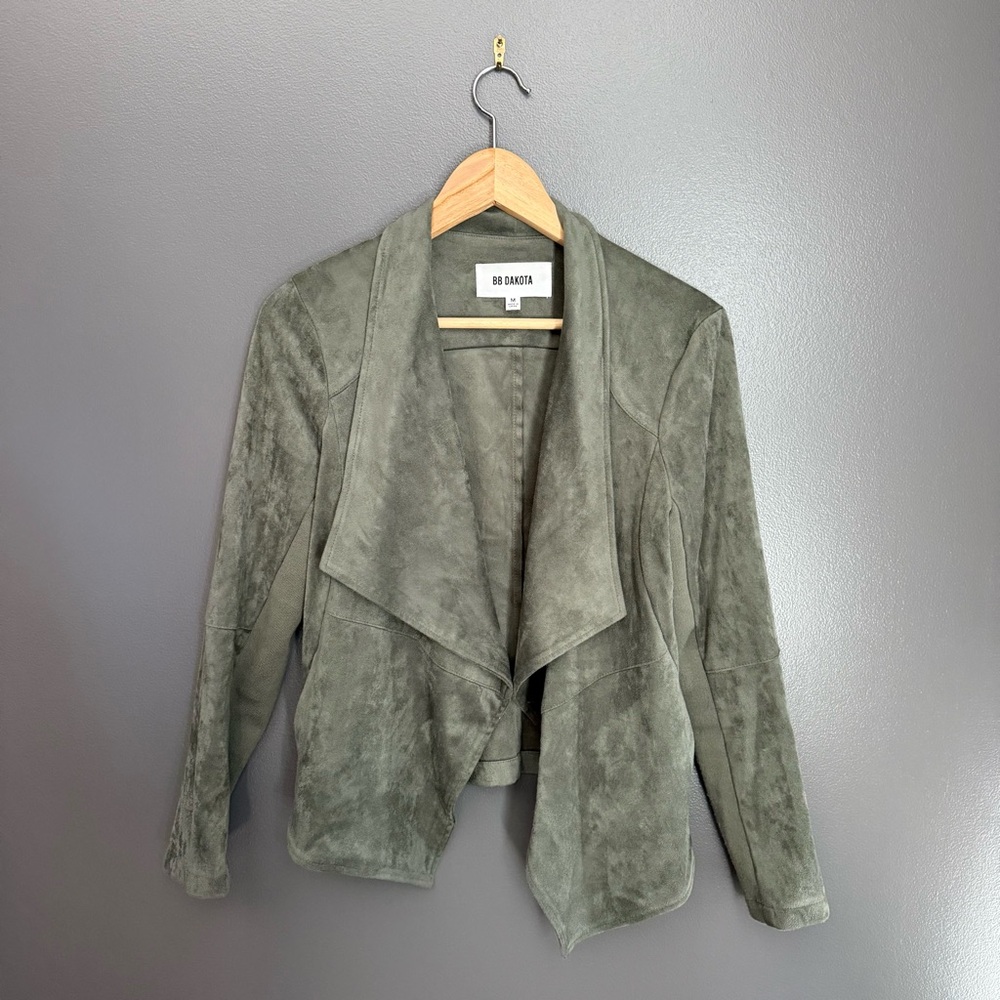 BB Dakota Women Suede Waterfall Jacket Size Medium